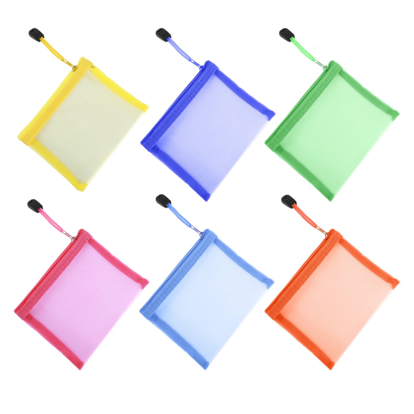 Sibba Purse Organizer 6 PCS Mesh Zipper Pouch Bags Small Makeup Insert Bag for Cosmetic Inside Organization Mini Storage Backpack Portable Pencil Cases Toiletries Organizing Travel Bathing Suit