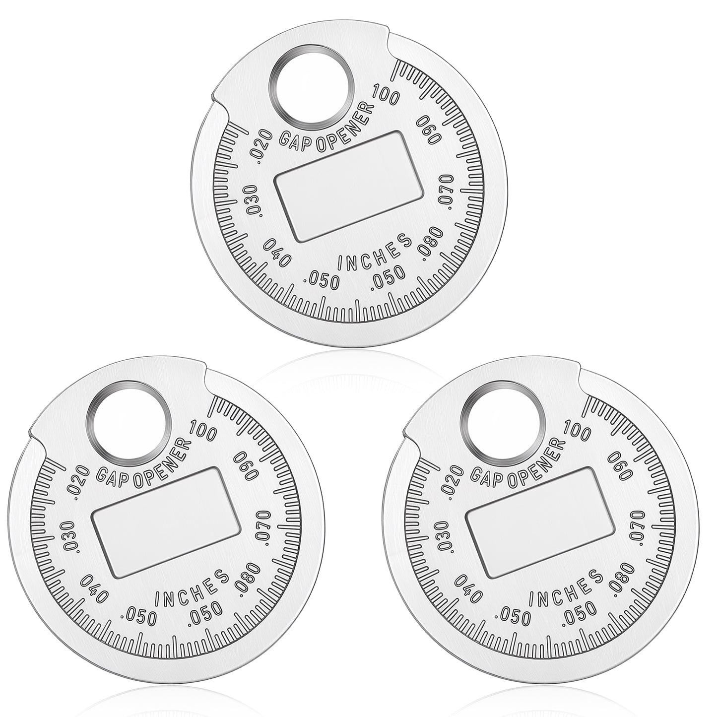 Gjinxi Spark Plug Gapper Measuring Tool Wire Spark Plug Gap Gauge Tool Scaled from 0.020 to 0.100 Inch Universal Gapping Coin-Style Zinc Alloy Adjustment Quick Check Read Maintenance Car Accessories