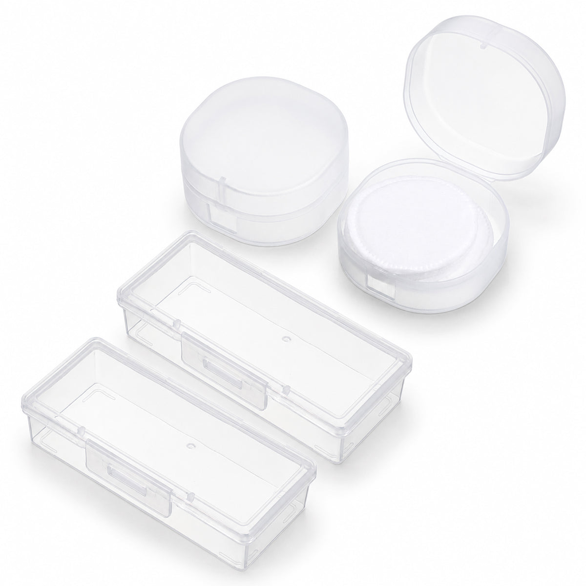 ElevateTech 4Pcs Cotton Swab Holder for Travel Floss Picks Case