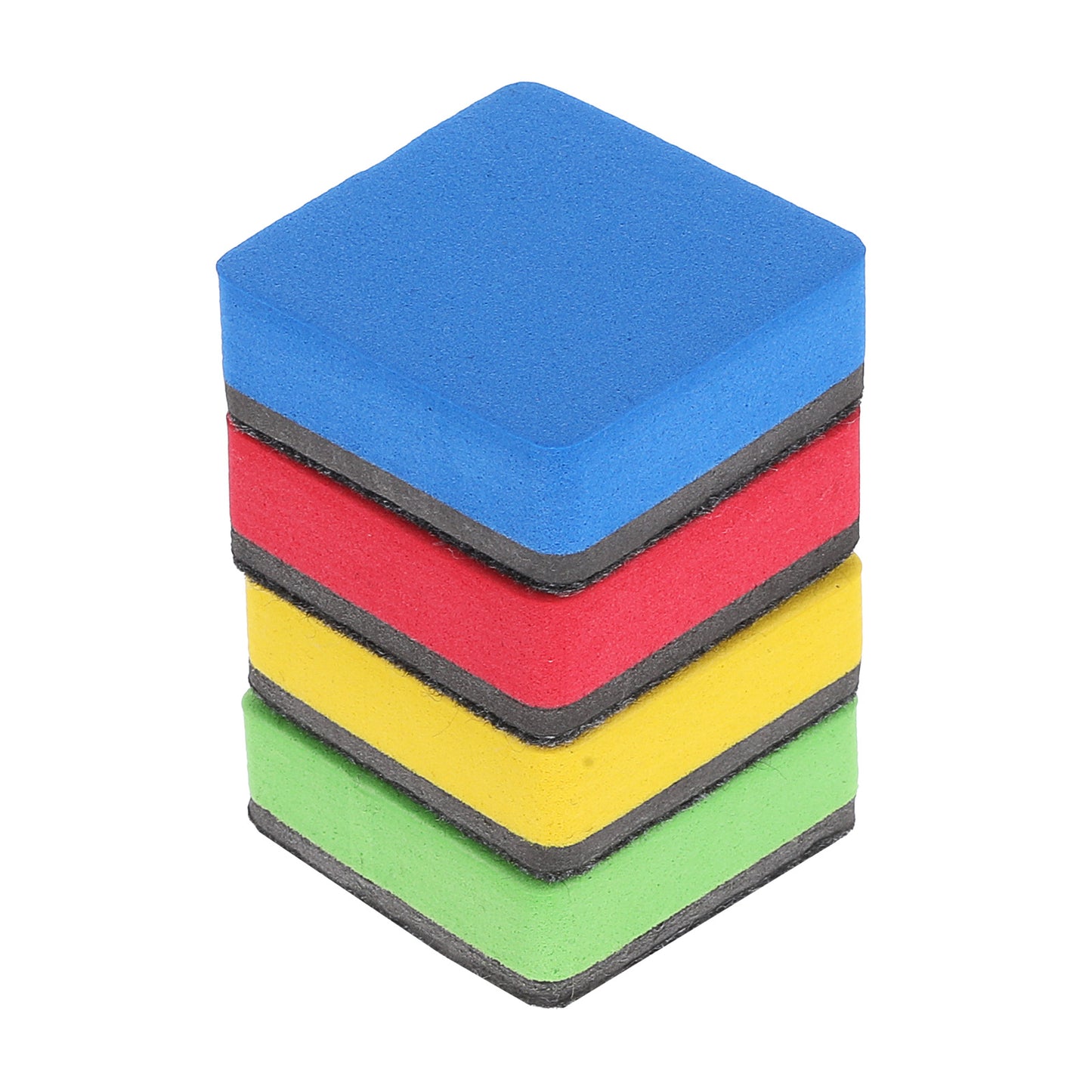 4 Pcs Whiteboard Eraser Dry Erase Erasers Small Chalkboard Wiper Pads Colorful White Board Cleaner Marker for Classroom Office Glass Home Teacher Student Presentation