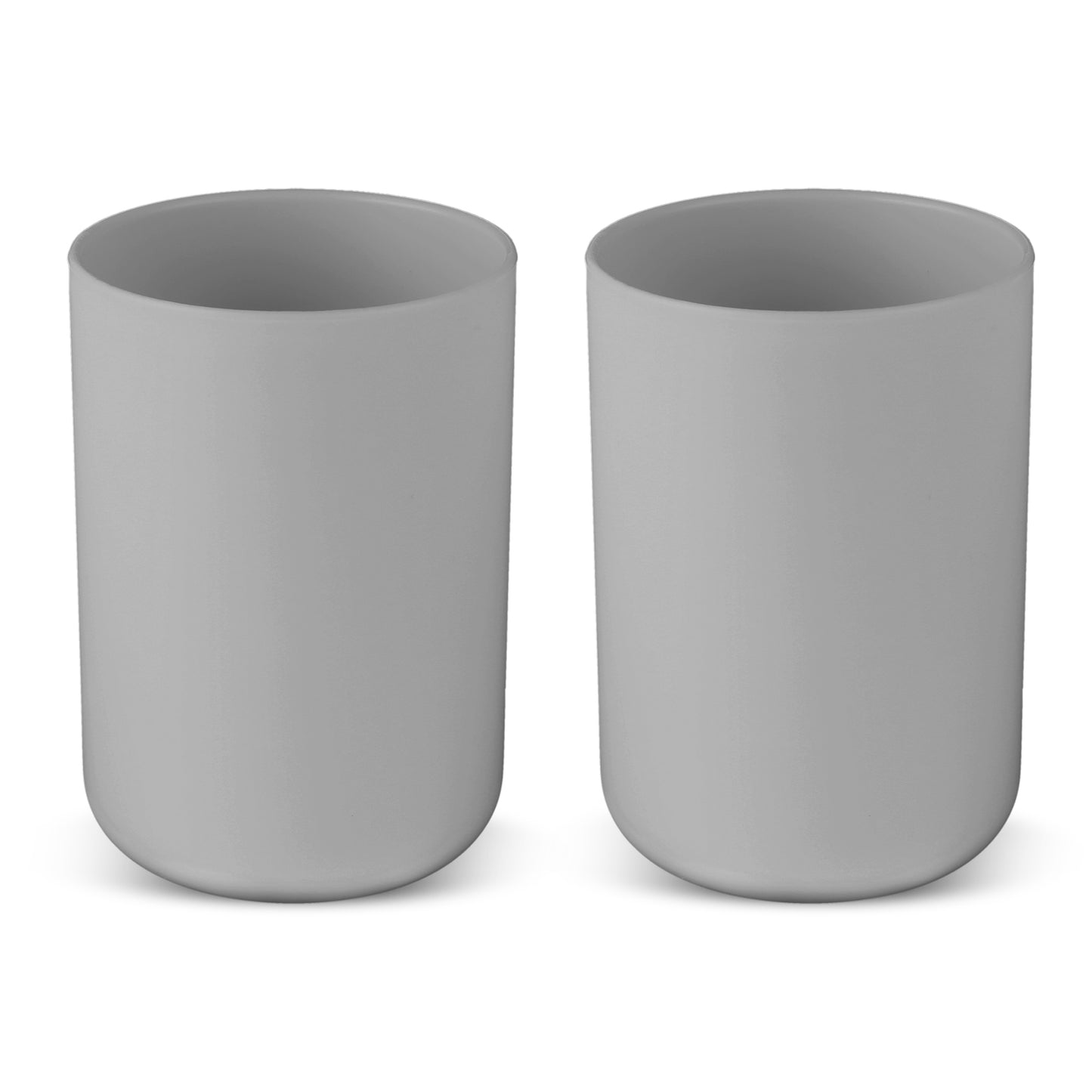 Dimeho 2 Pcs Toothbrush Holder Cup 300ml Bathroom Tooth Brushing Tumbler Plastic Mouthwash Cup for Travel Rinsing Drinking Vanity Countertop Toothpaste Wash Up Washing
