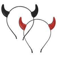 Hadnves 2 PCS Glitter Devil Horns Headband Halloween Cosplay Hairband