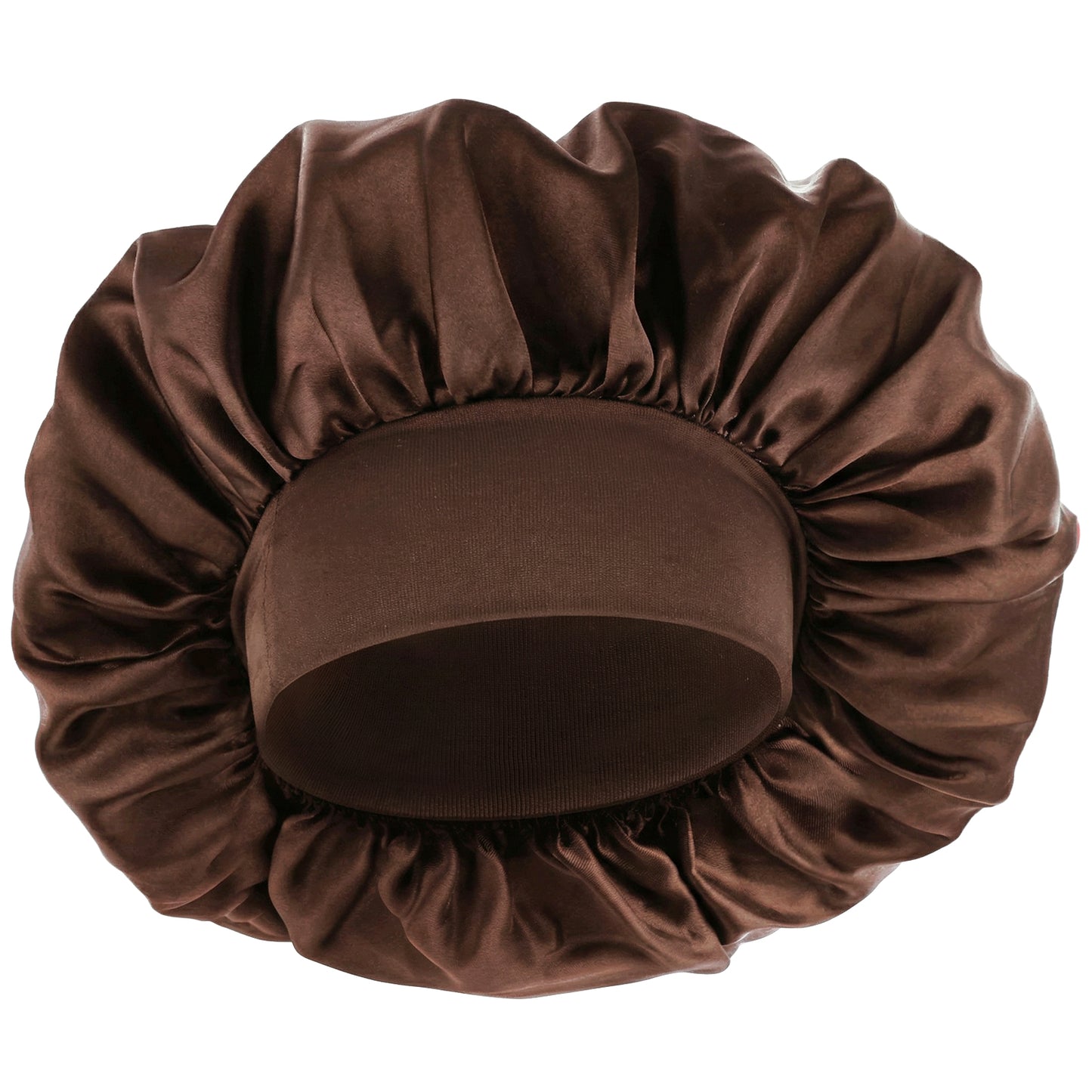 WLLHYF Silk Bonnet for Men, Satin Bonnet Single Layer Elastic Band Silk Sleep Cap Black Soft Adjustable Hair Cap Hair Wrap Large Bonnets for Women Sleeping (Coffee)