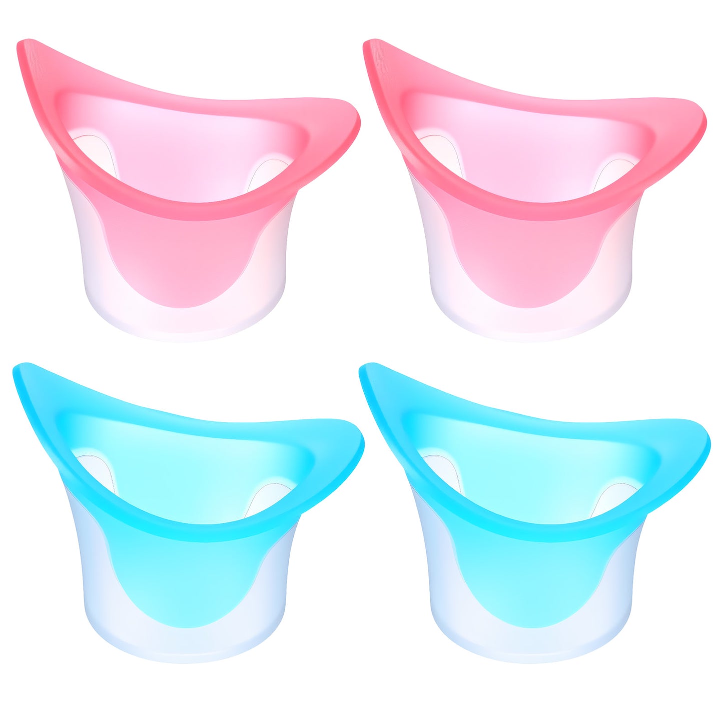 4 Pcs Eye Wash Cup Eye Wash Bath Kit Silicone Eyes Cleansing Cup Portable Eyes Care Tool Cleansings Container Reusable Washing Cups for Effective Cleansing Dust Makeup Irritants Soothing Tired
