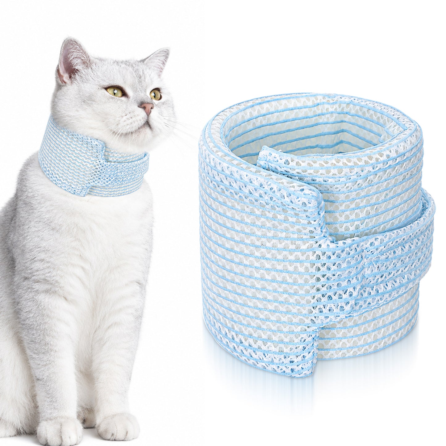 Hadnves Cat Neck Brace Adjustable Elizabethan Collar After Surgery Recovery