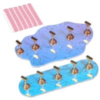 Ptwola 2 Set Nail Stand Arcrylic Press On Nail Holder Reusable Nails Display Stand Professional Practice Painting Nails stand Base for Women nail Tools DIY Homes Salons Beginner Techs Supplies