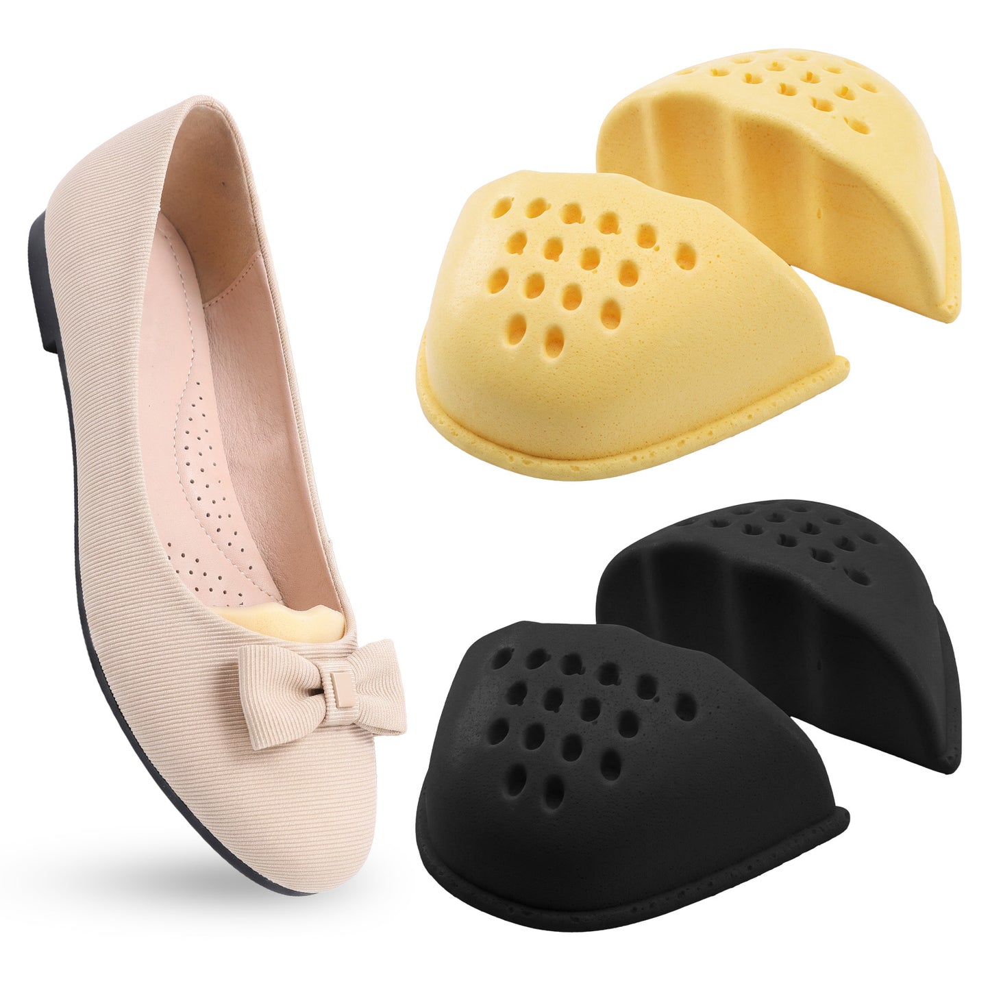Hpmjz 4 Pcs Toe Protector Toe Caps Embedded Sleeve Covers for Women & Men