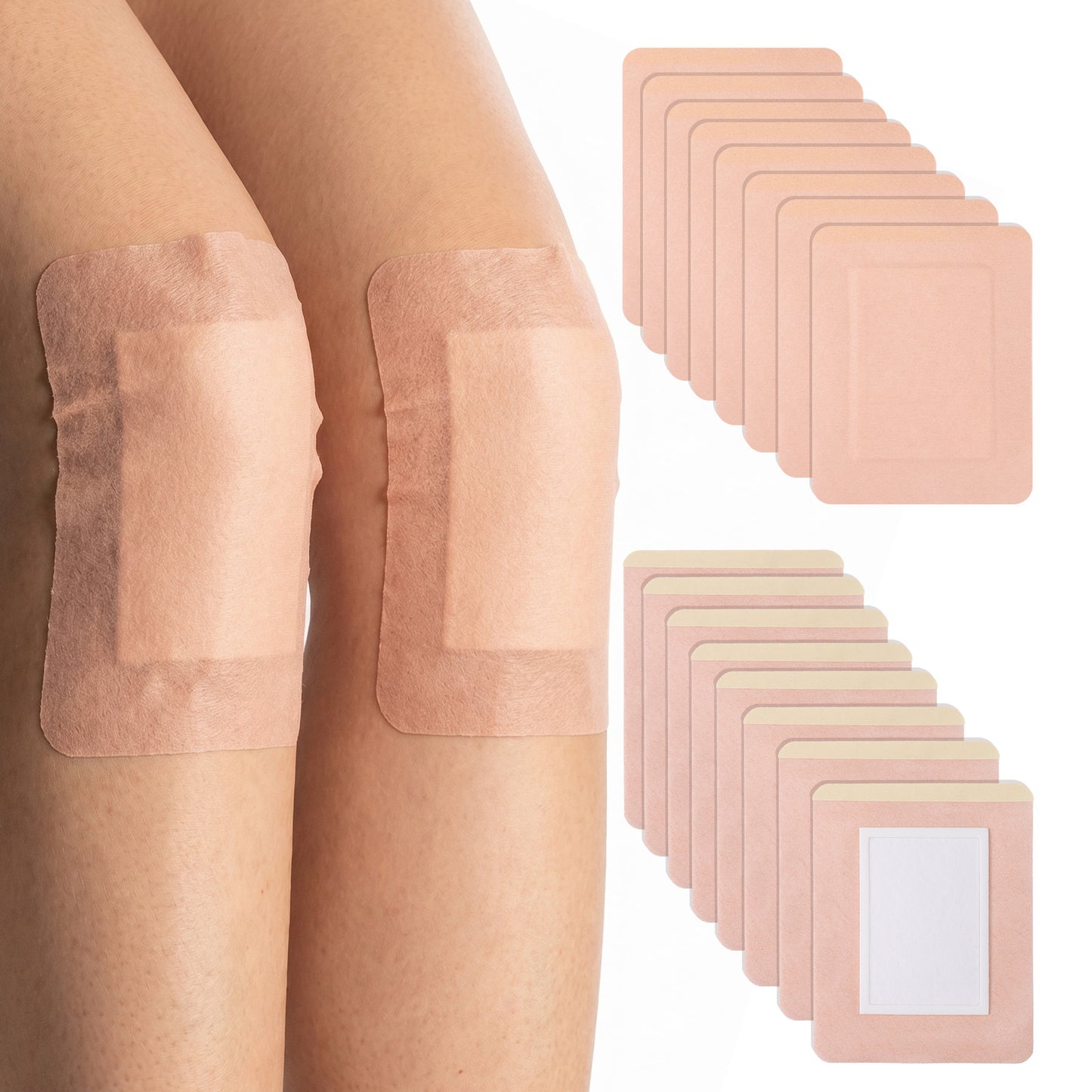 Gsbnjuy 16 Pcs Castor Oil Belly Button Patch Disposable Castor Oil Packs Portable Self-Adhesive with Anti Leakage Cotton Pad for Belly Stomach Knee 5.9" × 4.7"