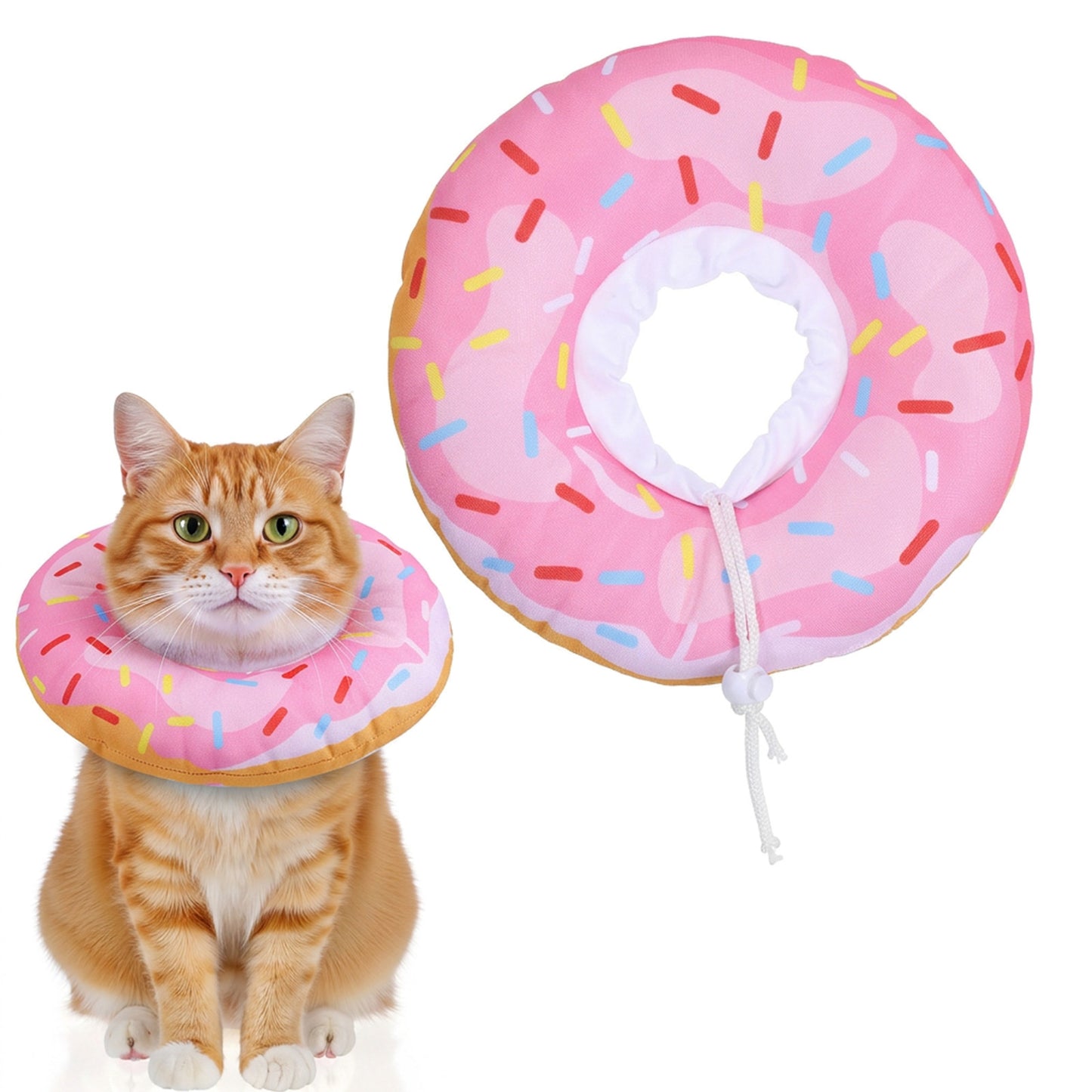 Hpmjz Cat Cone Collar Adjustable Cat Recovery Collar Soft Cone Cute Cats Collars After Surgery Kitten Recovery Cones to Stop Licking Pet Elizabethan Collars for Cats Kittens and Puppies(Pink)