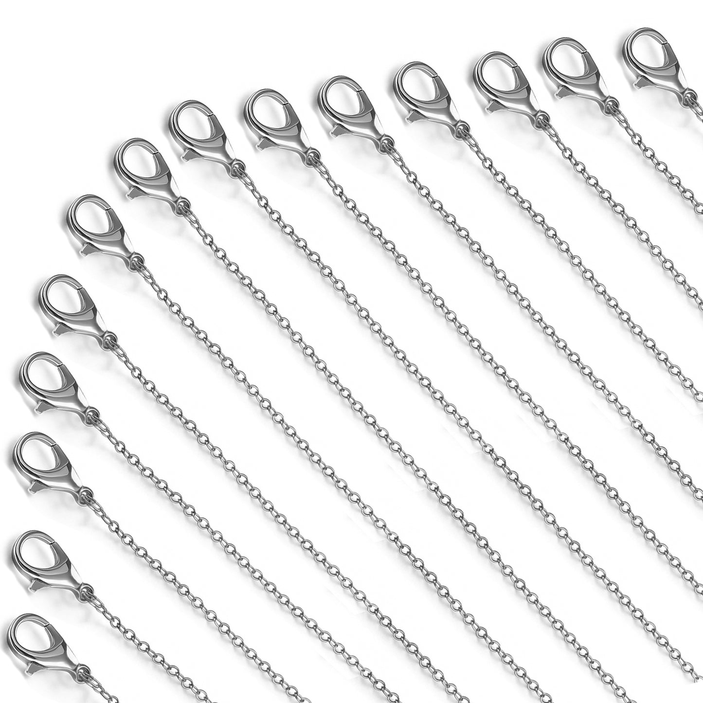 YBEATY 40 Pack Necklace Chains Bulk Gold and Silver Plated DIY Cable Link Chains for DIY Jewelry Making Supplies Jewelry Making Accessories (19 Inches) (Imitation Gold)