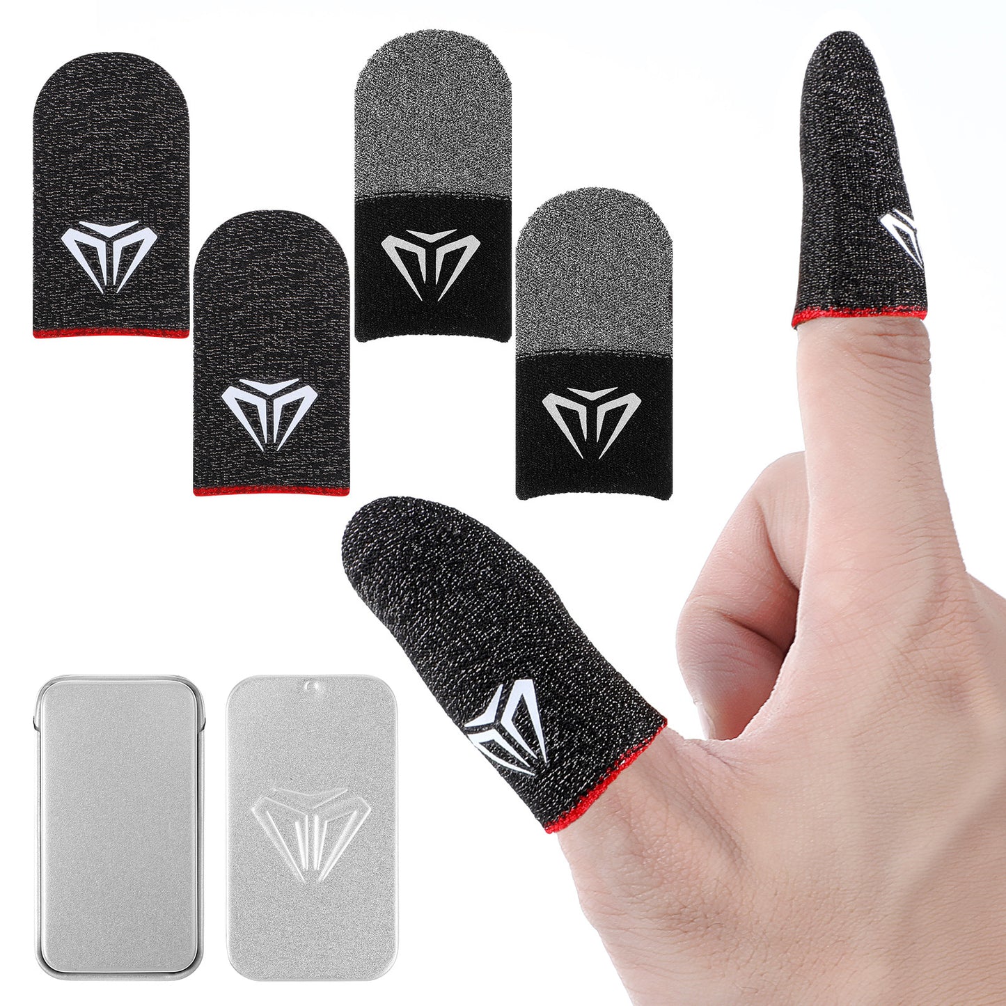 Sibba Gamer Thumb Sleeve Fiber Gaming Finger Thin for Mobile Anti Sweat Gloves