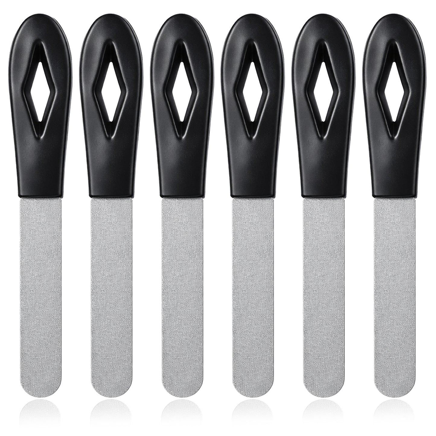 3 Pack Metal Nail File with Leather Sheath Case Professional Sapphire Nail File 5 Inches Fingernail Files Stainless Steel Double Sided Grit Manicure Pedicure Tool for Natural Gel Acrylic Nails