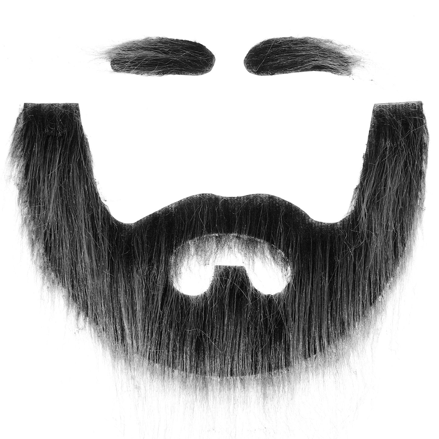 Wanmu Fake Beard Fake Facial Hair Mustache for Men Cosplay Halloween Party