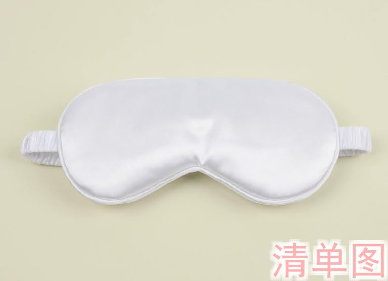 KFHENSOMR Silk Sleep Eye Mask 4 Pack Mulberry Silk Sleep Mask Eye Cover Blindfold with Elastic Strap Cute Satin Soft Eyeshade Masks for Women Night Sleeping Travel Nap (Pink) (White)