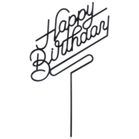 ElevateTech Happy Birthday Cake Topper Black Birthday Decorations Acrylic Cake Toppers Birthday Cake Decorations for Party Dessert Anniversary Supplies