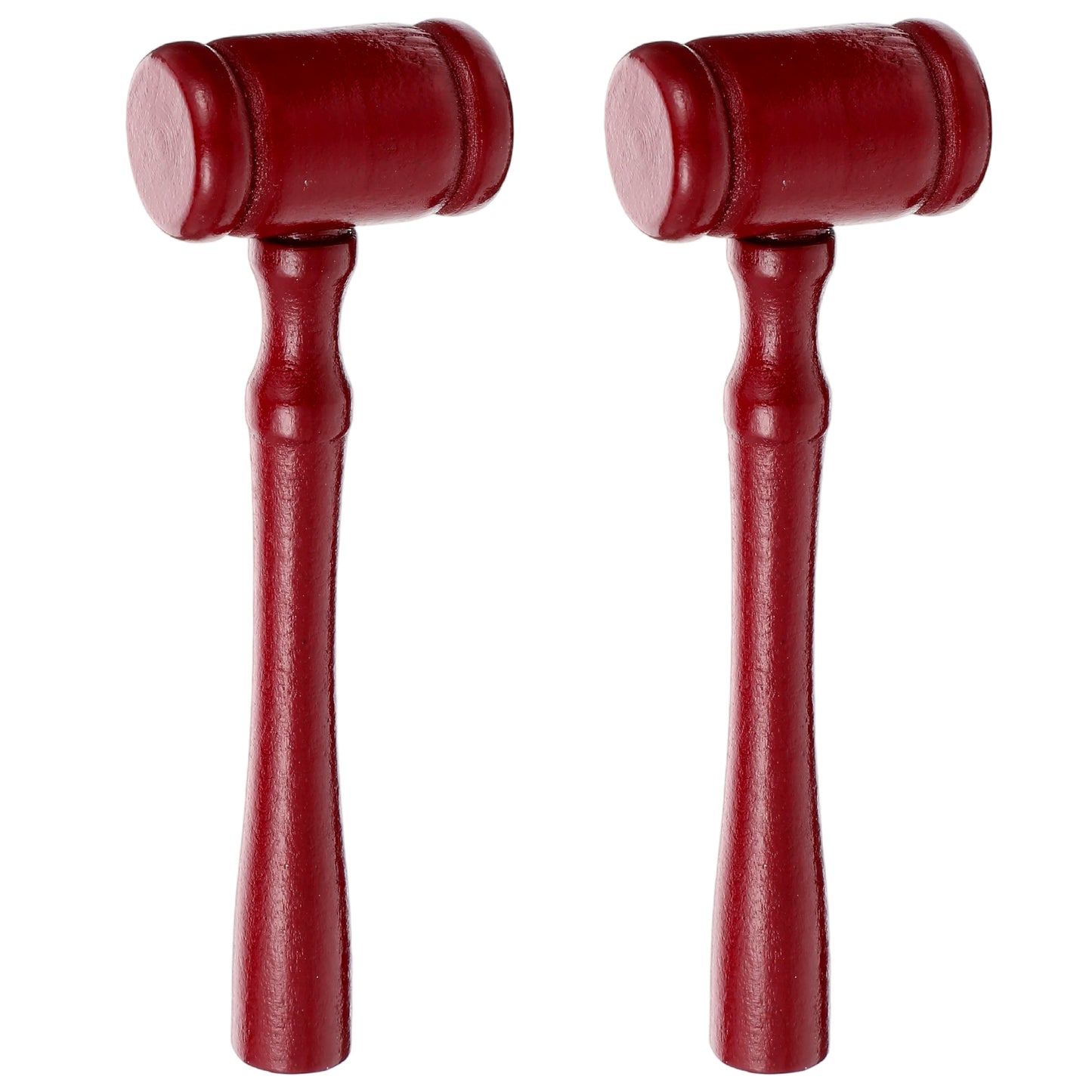 Wanmu 2Pcs Wooden Courtroom Gavel, Mini Handmade Judge Gavel Prop Hammers Mallets Costume Accessories for Meetings Auction Club Presidents Courtroom Simulations (13cm/5inch)