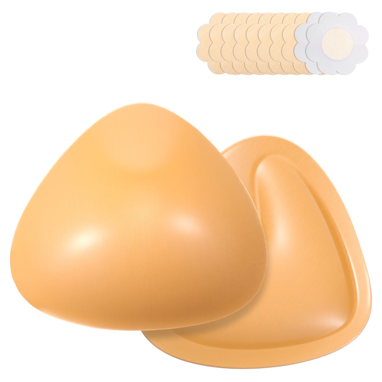Wanmu 2 Pcs Double Sided Sticky Bra Inserts, Reusable Self Adhesive Lift Up Pads, Invisible Push Up Padding for Women Large Bra Bikini Swimsuits Sports Strapless Breasts