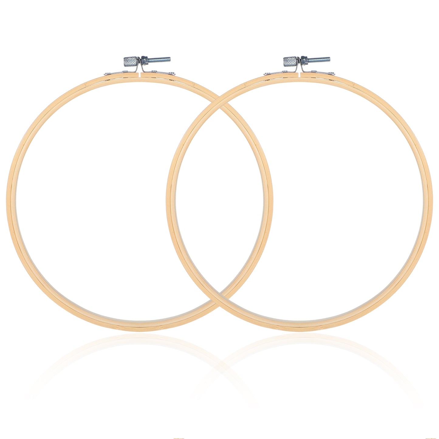 2 Pack 7.87'' Wooden Embroidery Hoops, 20CM Beech Wood Circle Hoop Ring, Beech Cross Stitch Frame with Copper-Plated Screw, Hanging Embroidery Rings for Art Craft Sewing Home Ornaments