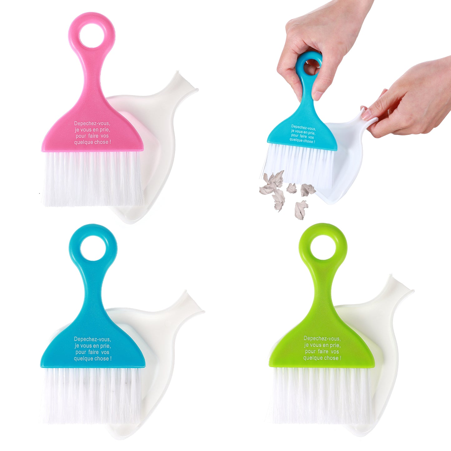 Sibba Mini Dustpan Set Brush 3Pcs Table Whisk Brooms Small Dustpan Tiny Dust Pans with Brush Keyboard Sweep Dustpans Desk Cleaning Portable Dustpan for Car Countertop Nest