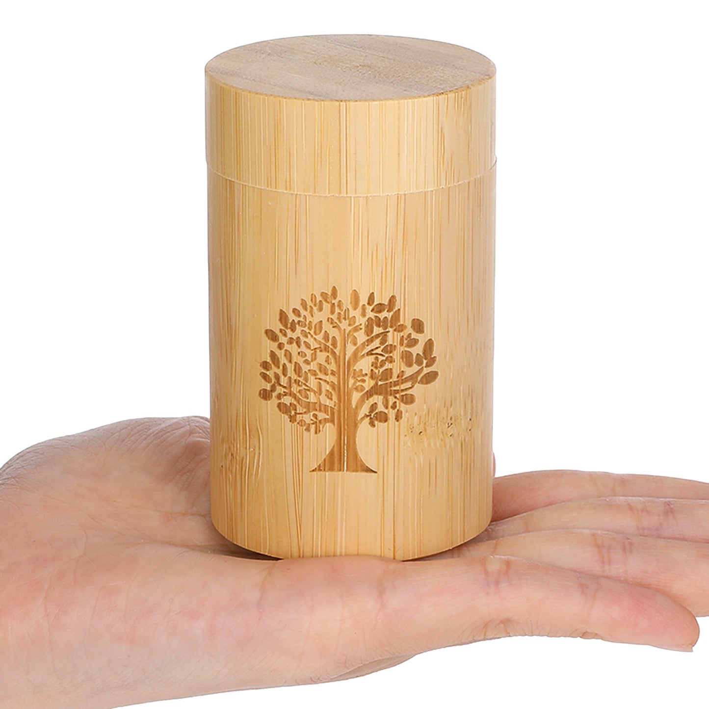 Small Bamboo Scattering Urn Tube for Human Ashes Mini Bamboo Spreading Cremation Tube Urn Keepsake Urns for Adult Male Female Pet Dog Cat Ashes 3.94''x1.97''