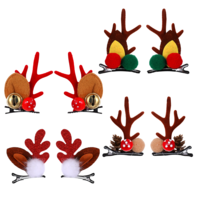 8Pcs Christmas Hairclips Antlers Headdress Hairpin Christmas Tree Hat Hair Claw Clips Glitter Sequins Bow Hairclips Cute Decorative Hair Accessories for Girls Women Christmasi Party Gifts