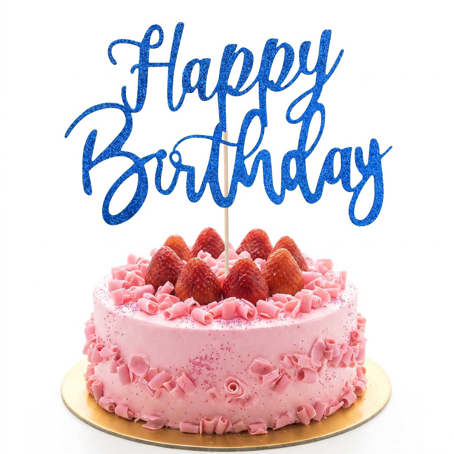 Gjinxi 1 PCS Happy Birthday Cake Topper Handmade Glitter Happy Birthday Anniversary Cake Decor Fabulous Party Cakes Sign Selected Decoration Supplies
