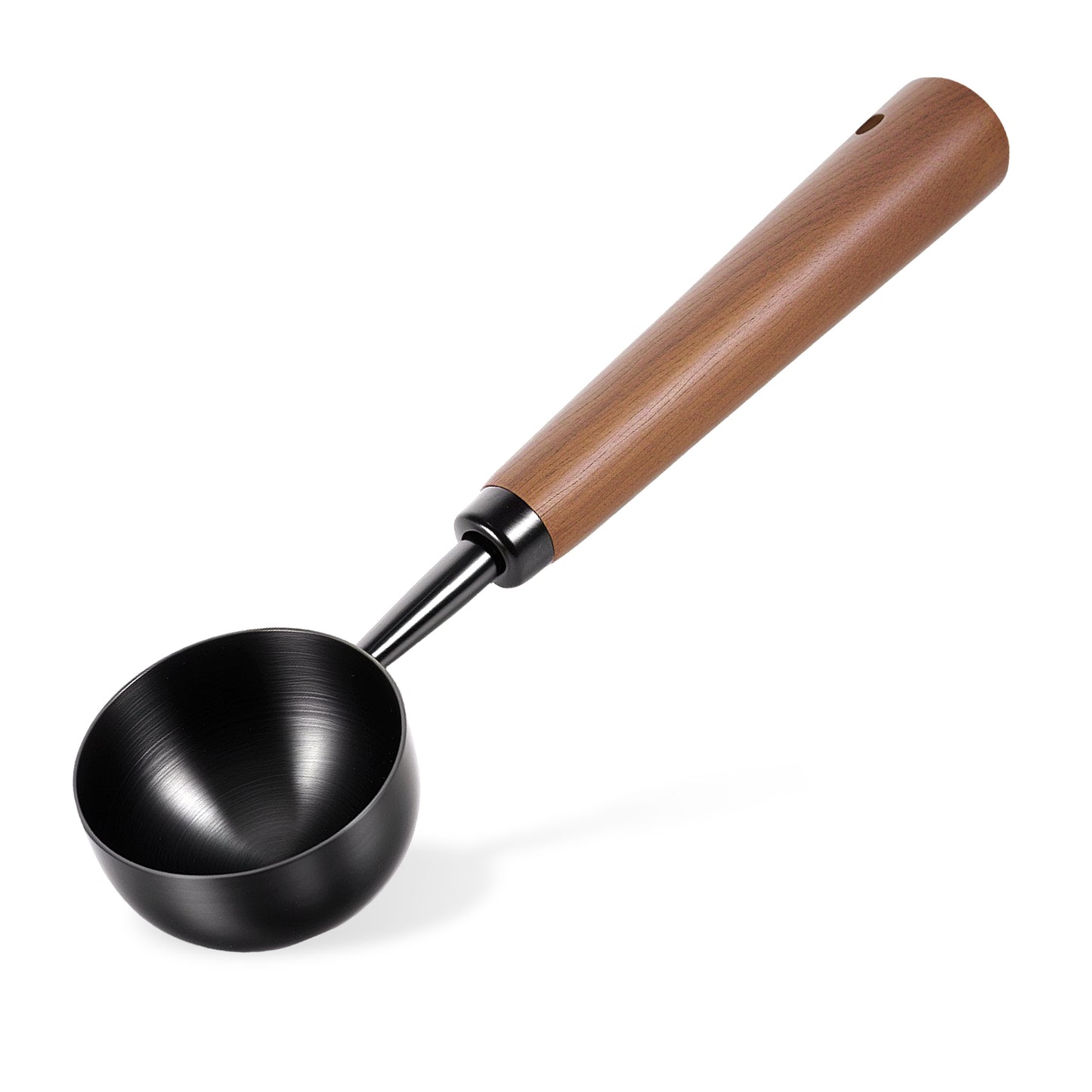 Vintage Coffee Measuring Spoon Stainless Steel Coffee Scoop 30ml Capacity Long Wooden Handle Retro Coffee Scoop Kitchen Utensil Teaspoons Tablespoon for Measuring Serving Tea and More