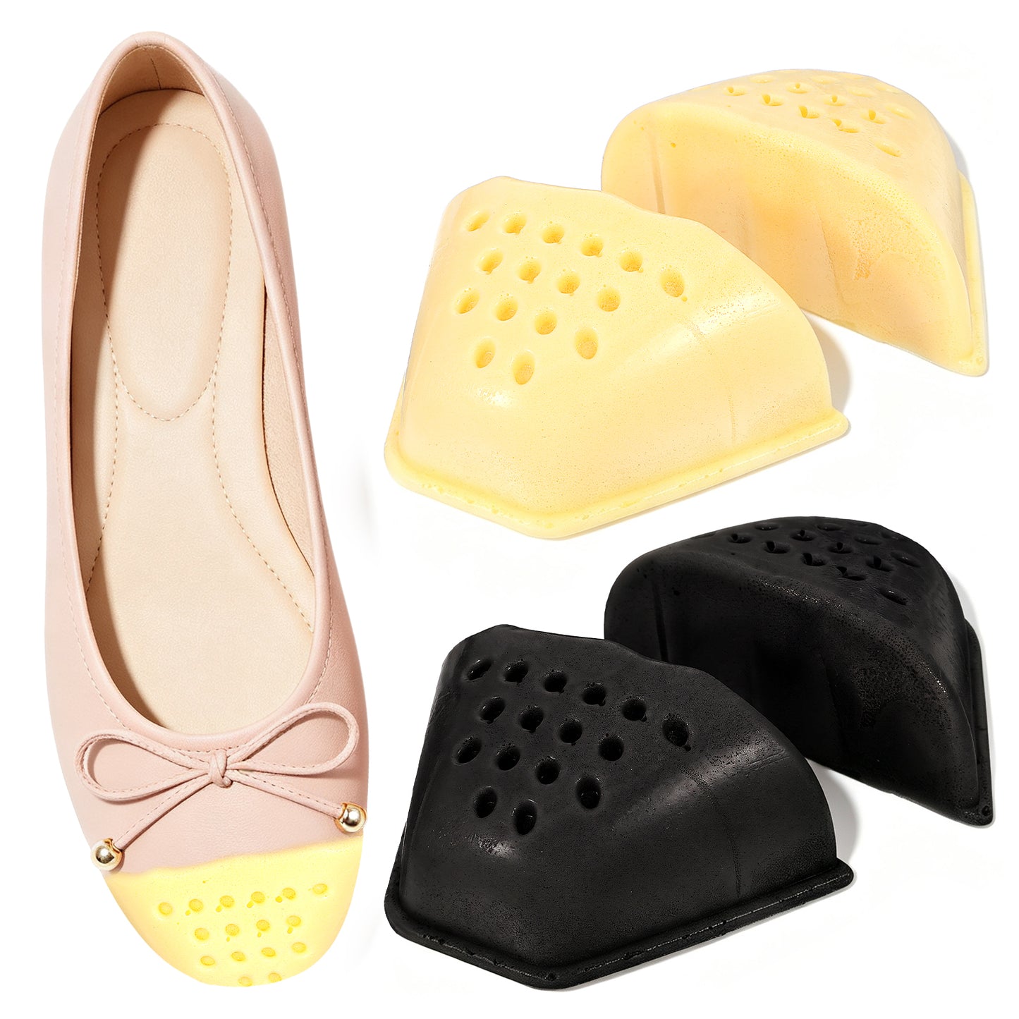 FNANJWQ 2Pairs Upgrade Soft Sponge Shoe Filler Big Toe Plug Foot Brace Pads