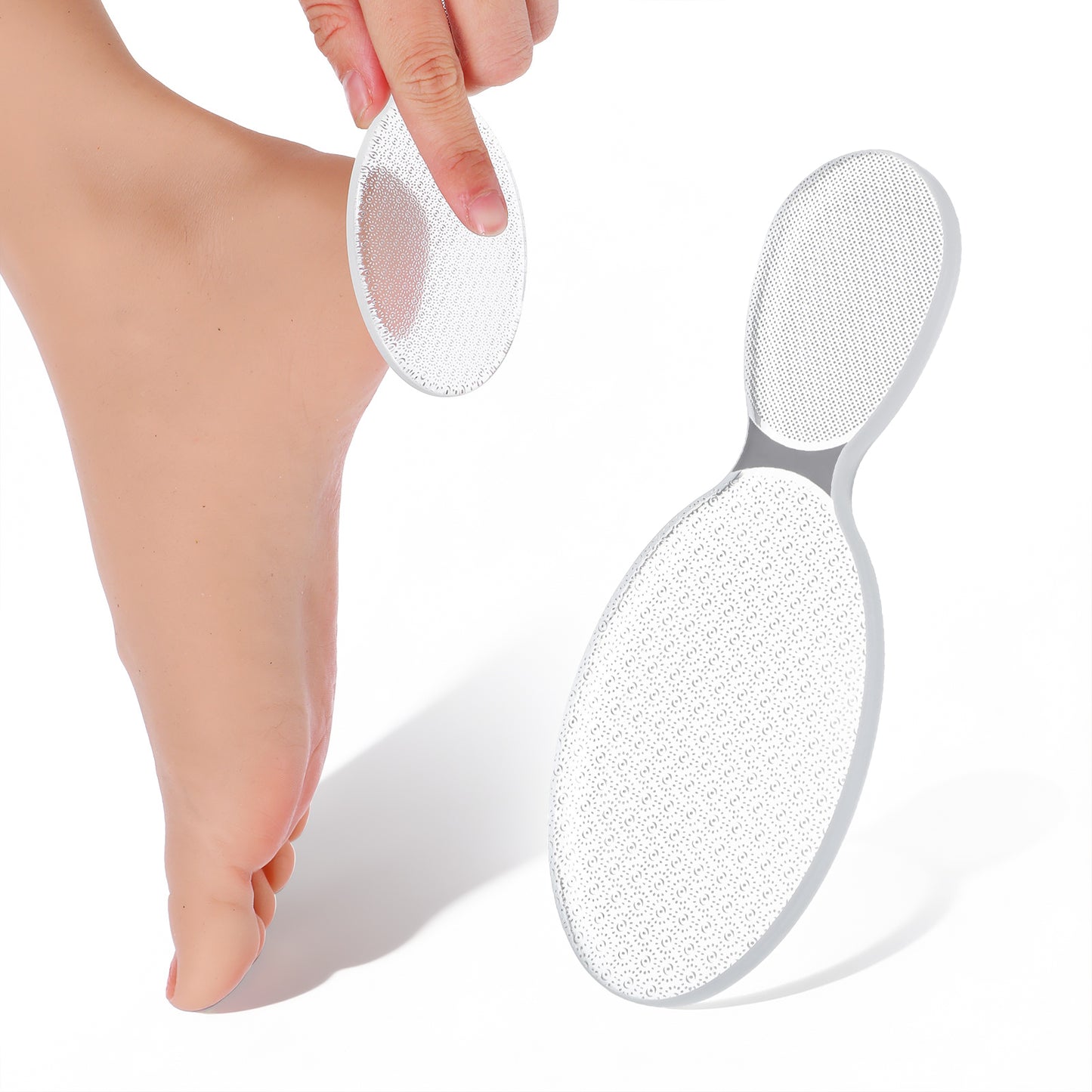 Sibba Nano Foot File, Glass Foot File Callus Remover, 8-Shaped Heel Scraper Feet Care Pedicure Tool with Rough and Smooth Sides for Dead Skin, Cracking