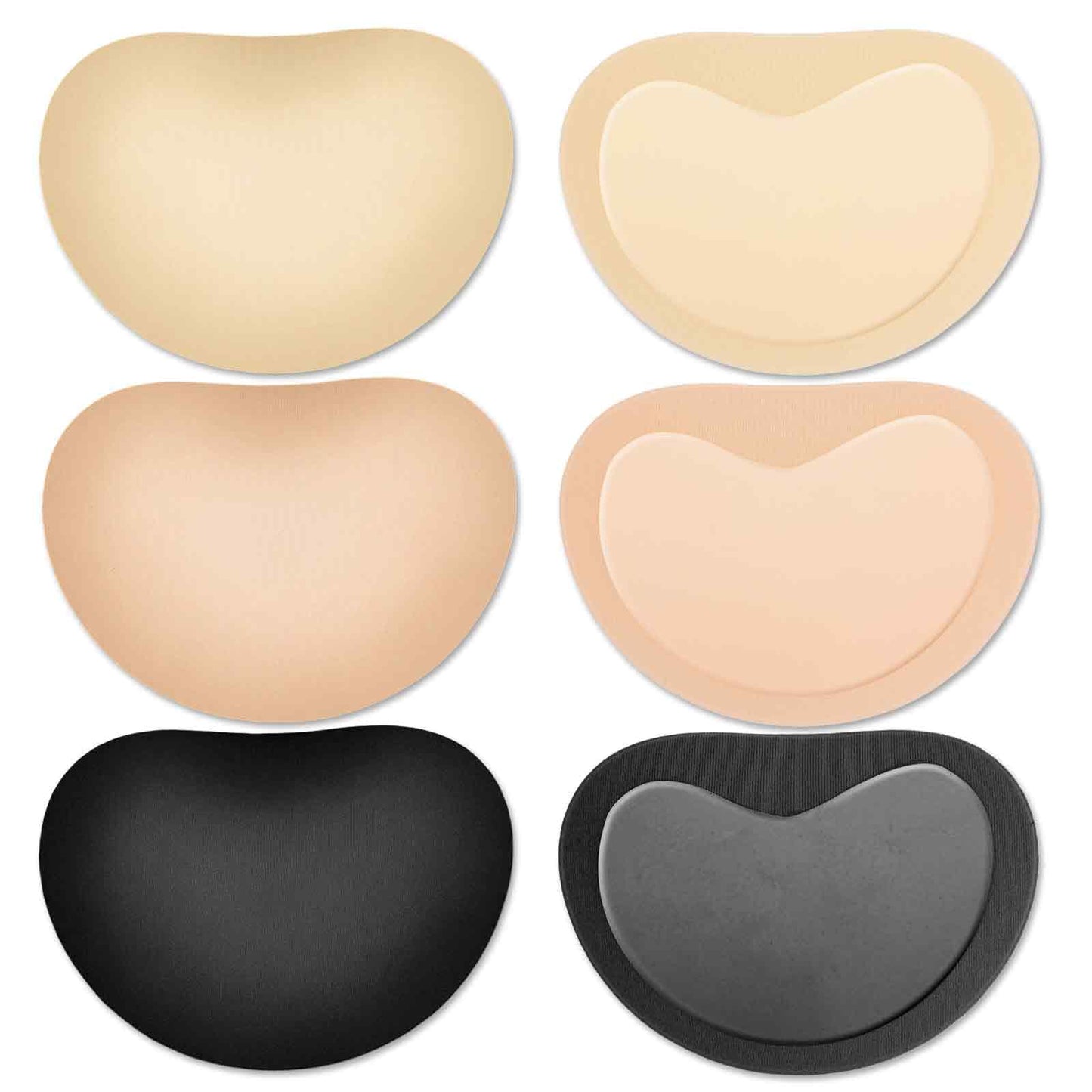 COMNICO 3 Pairs Bra Pads Inserts, Sticky Push Up Bra Cups Inserts Waterproof Self Adhesive Boob Pads Reusable Breast Lift Padding for Women Sports Bikini Swimsuit Bathing Suit Dress