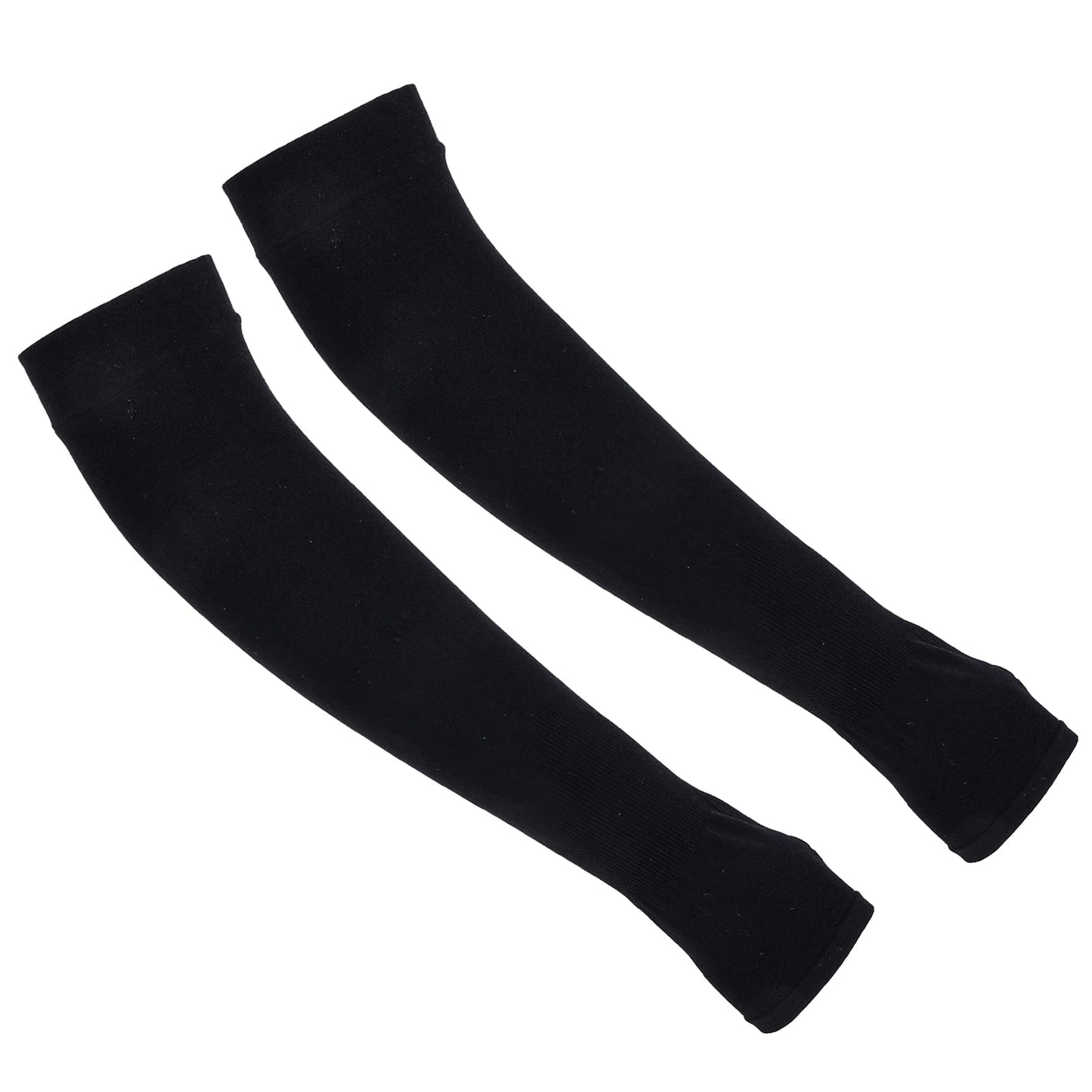 WLLHYF 1 Pairs UV Protection Arm Sleeves Cooling Sun Sleeves for Men & Women Arm Cover Sports Sun Sleeves with Thumb Hole, Black, One size