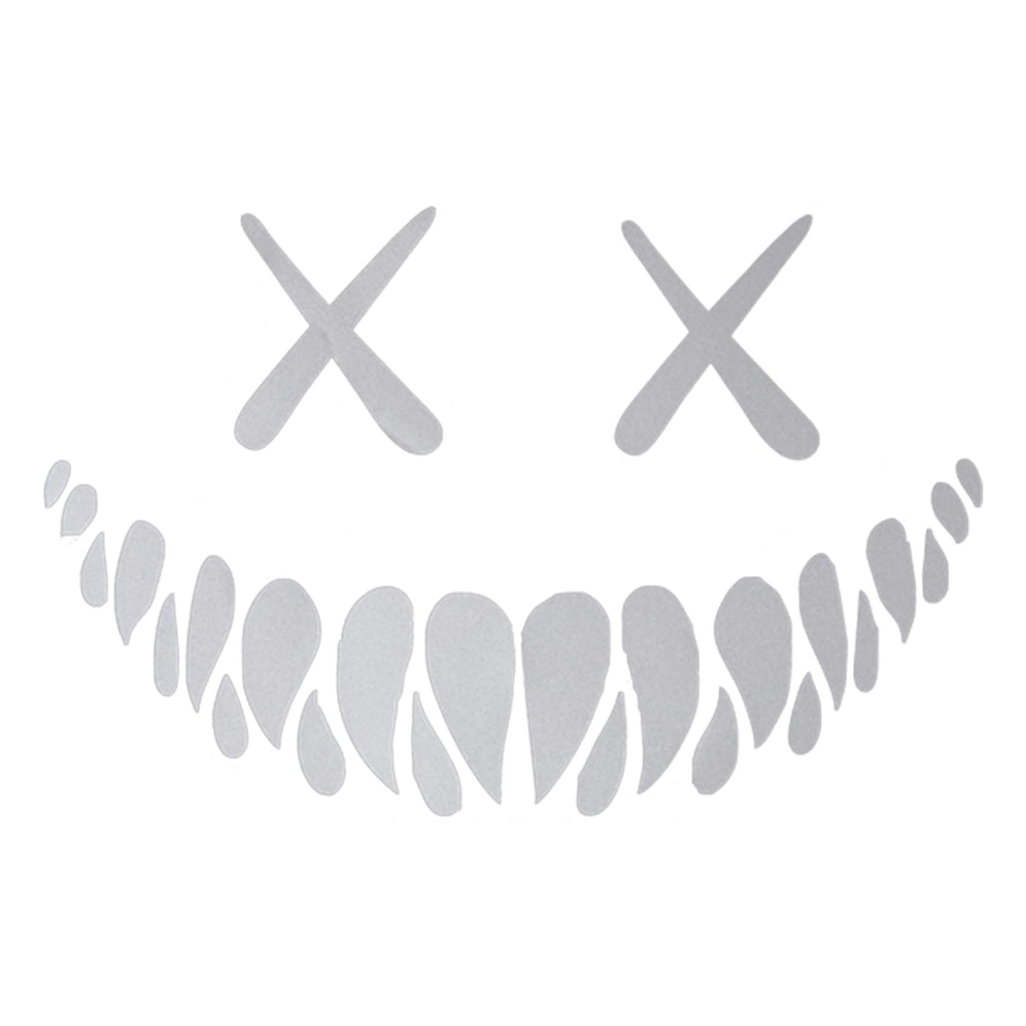 3 Pcs Motorcycle Reflective Sticker, 8 x 5 Inch Smile Demon Decal Stickers Safety Waterproof Reflectors Night Warning Reflective Car Sticker, Auto Bumper Stickers Universal for Most Cars