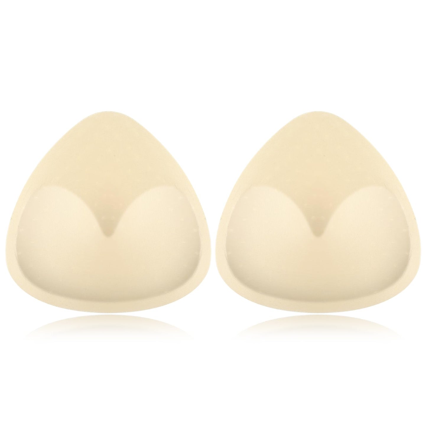 COMNICO 1 Pairs Bra Pad Inserts Breathable Triangle Bra Sewn Padded Removable Breast Enhancers Pads for Women Girls Any Cup Cover Bra (Skin color)