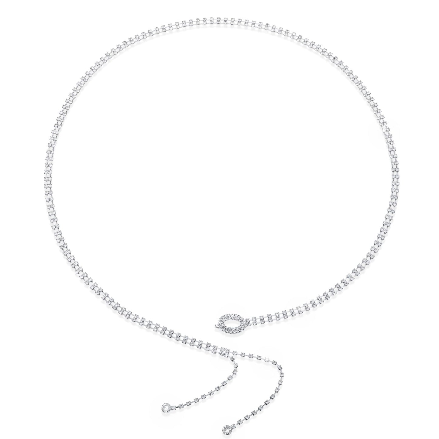 Rhinestone Belts for Women Crystal Chain Belt for Dress Sparkle Thin Belts Silver Fashion Glitter Belt Chain Large Size Waistband Bridal Chains Fashion Shiny Waist Chains for Lady Wedding Party Jean