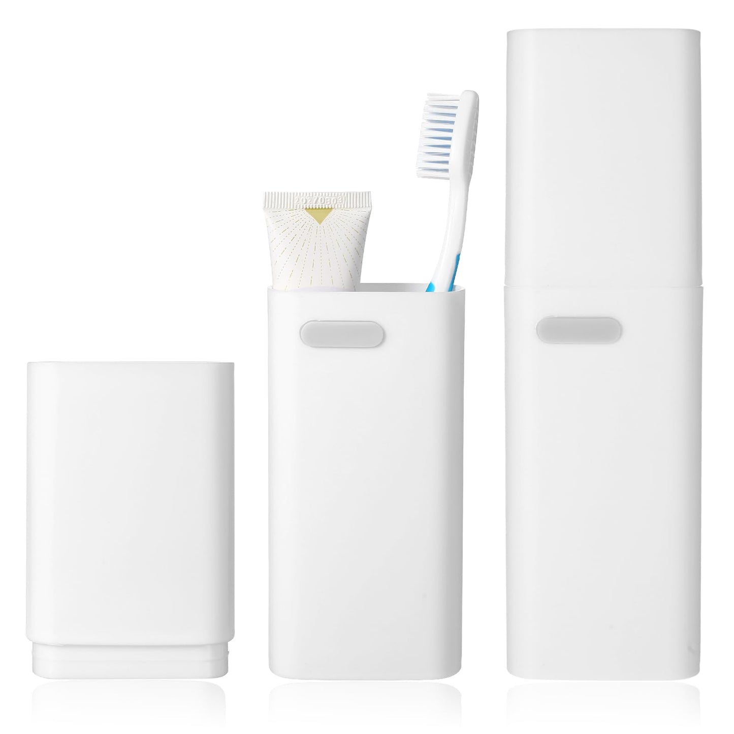 Wanmu Toothbrush Travel Case, Portable Toothbrush Holder Toothpaste Container Tooth Brush Cup for Camping Traveling Home Bathroom