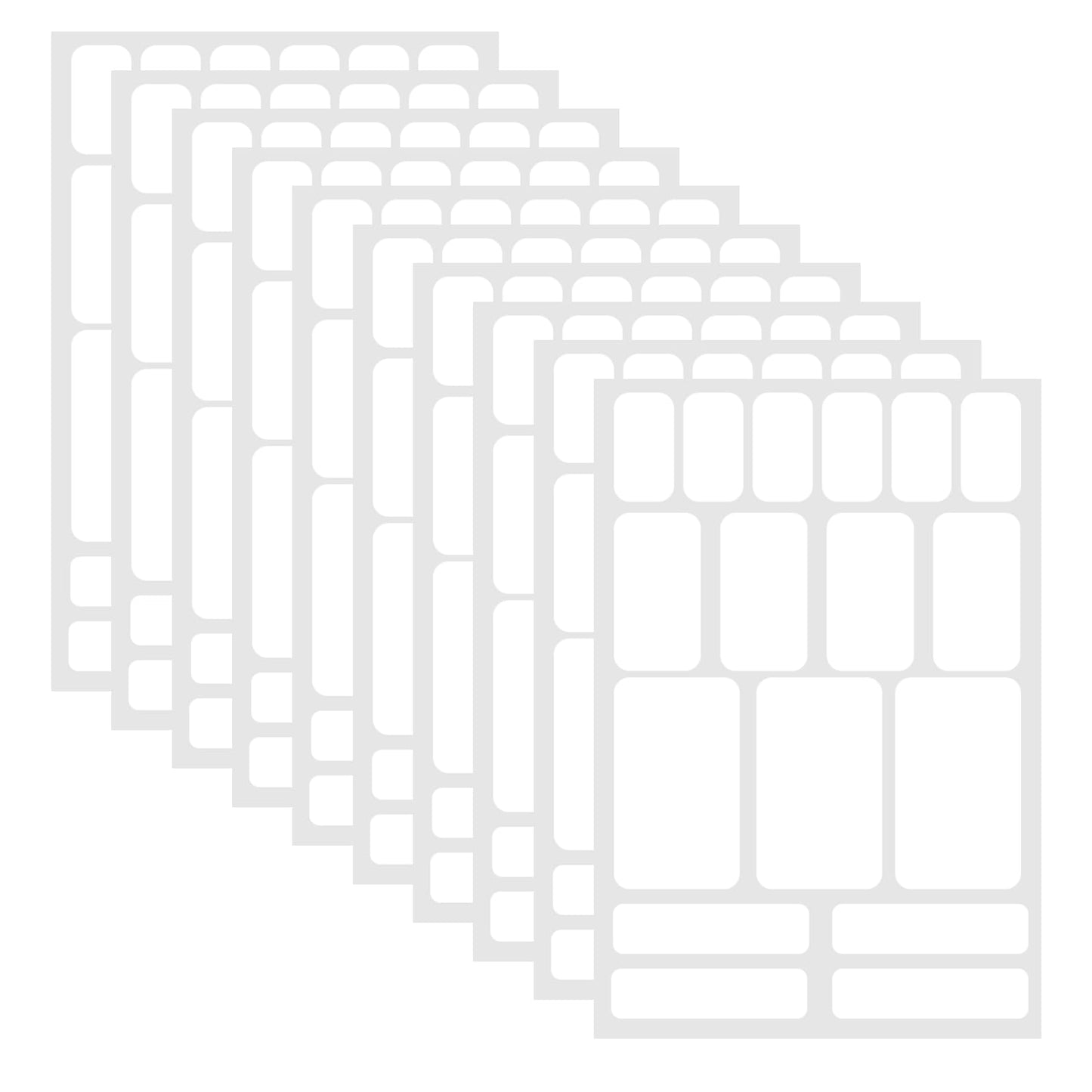 COMNICO 170Pcs Removable Labels Waterproof Blank Sticker Food Labels for Storage Bins Kitchens Organizing Water/Oil/Tear Resistant Adhesive Name Label Stickers Food Containers Jars Desk Items Bottles