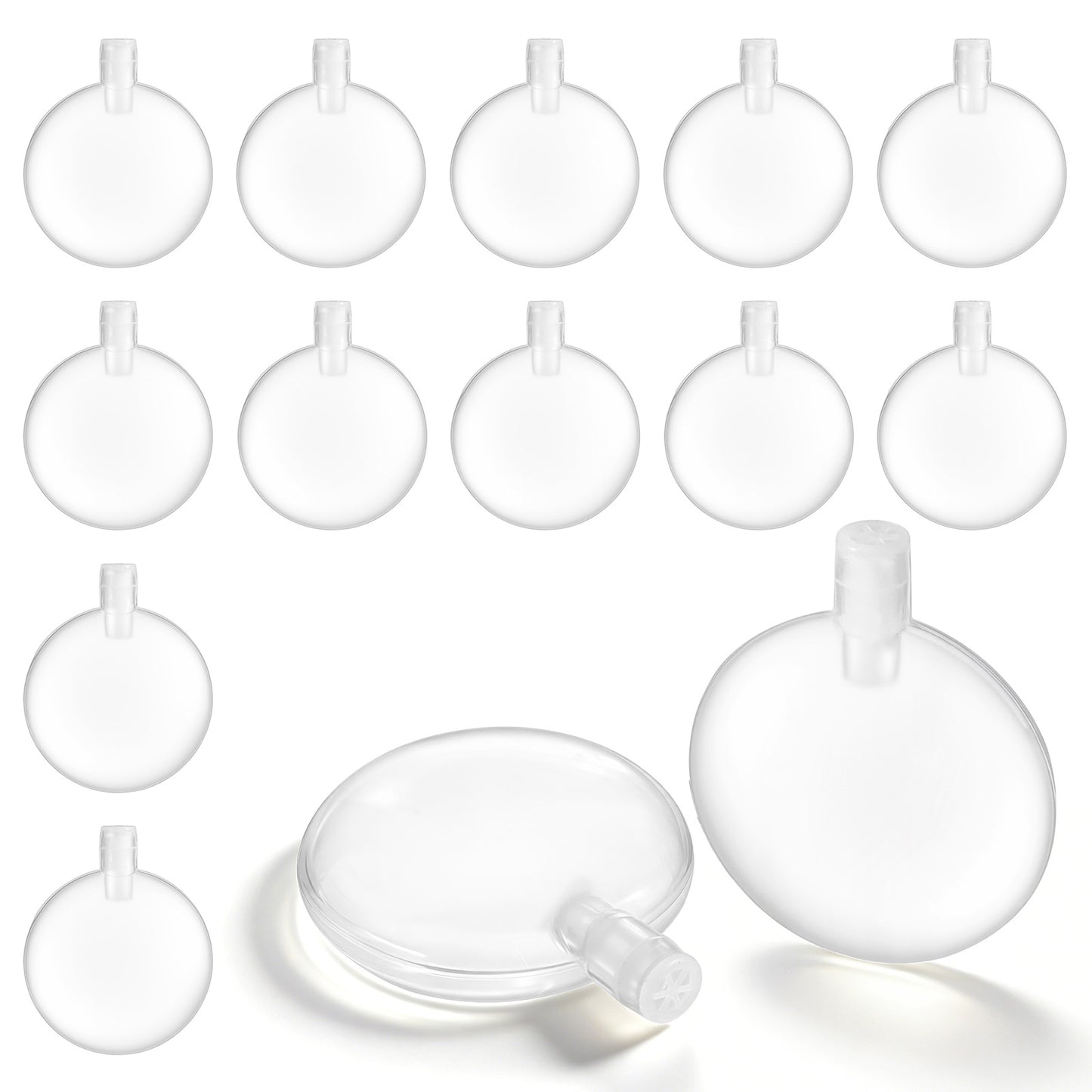 QFGasre Squeaker Insert Dog Squeakers Replacement Squeakers for Dog Toys 30mm Toy Noise Maker Plush Toy Repair Reed Insert Plastic Squeaky Airbag Replacement for Cat Toys 12 Pack Round Durable