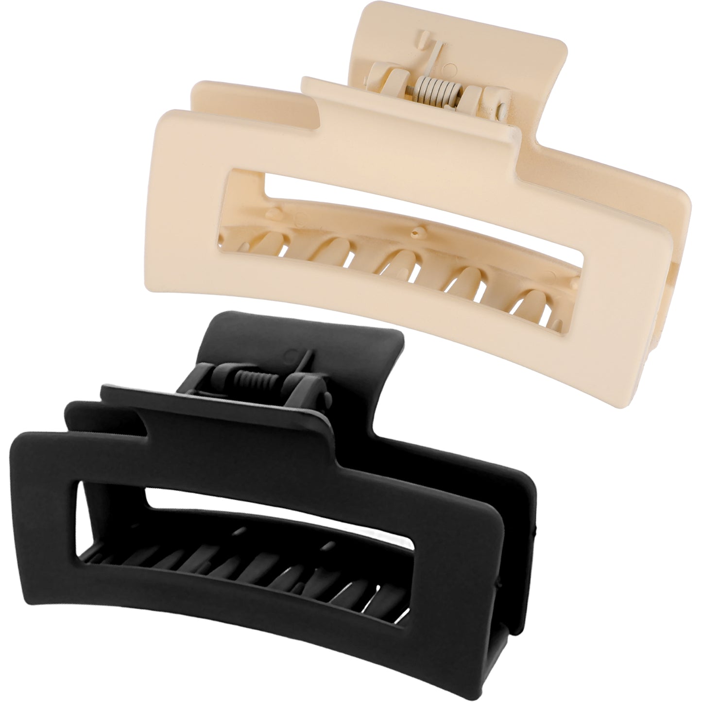 Square Claw Clips (Black+beige)