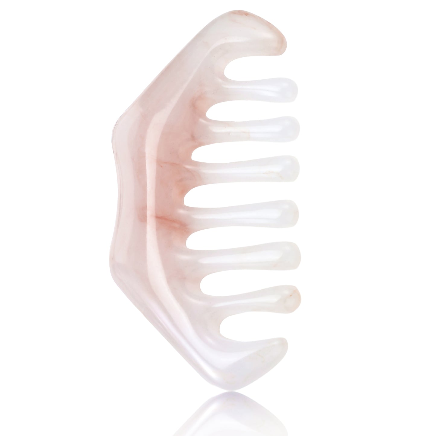 Resin Stone Massage Comb, Hair Comb Guasha Scraping Scalp Comb, Multifunctional Handheld Head Massage Tools, Meridians Massager for Head Caring, Head Therapy, Acupuncture Treatment (White)