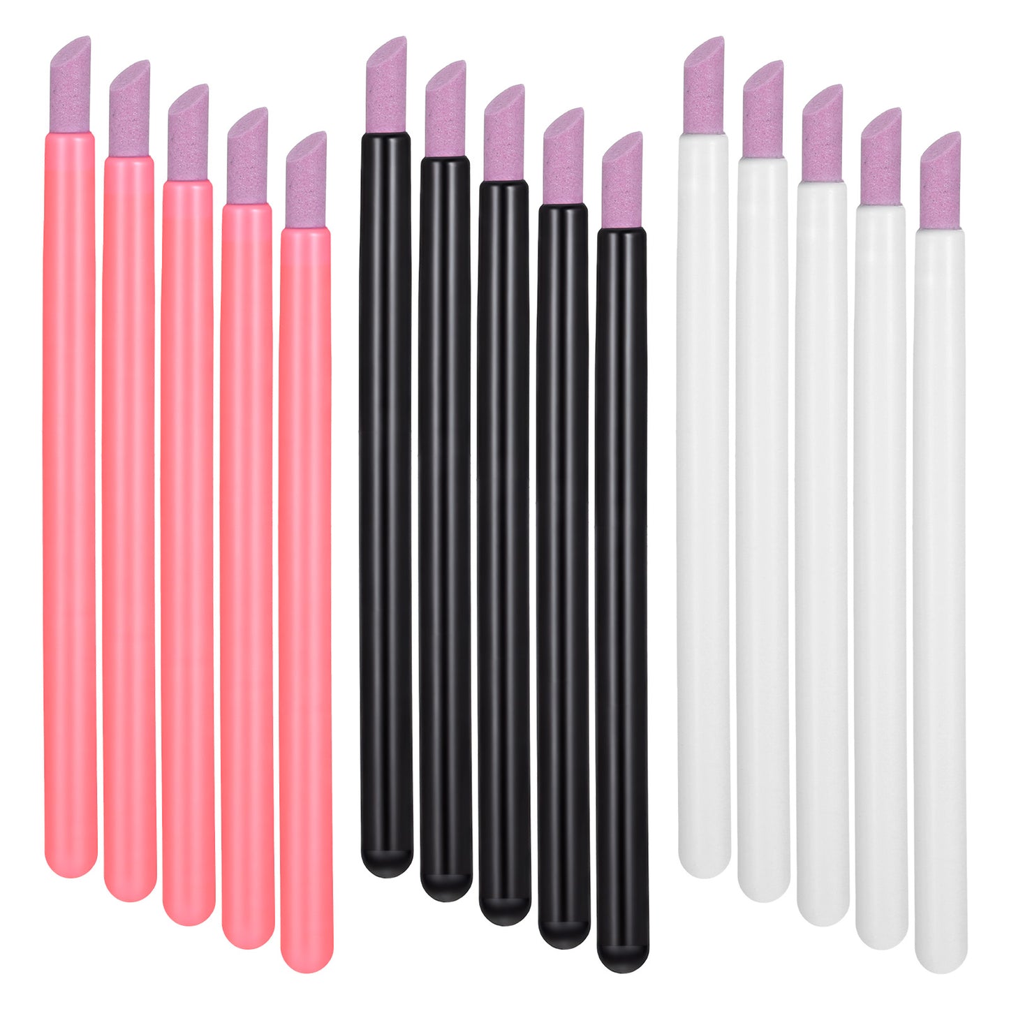 Hadnves 15 PCS Pumice Stone Nail File Polishing Pen Pusher Nail Sanding Sticks Nails Art Cuticle Remover Trimmer Washable Manicure Tool Household Beauty Salon Makeup Cosmetic Tool for Dead Skin Repair