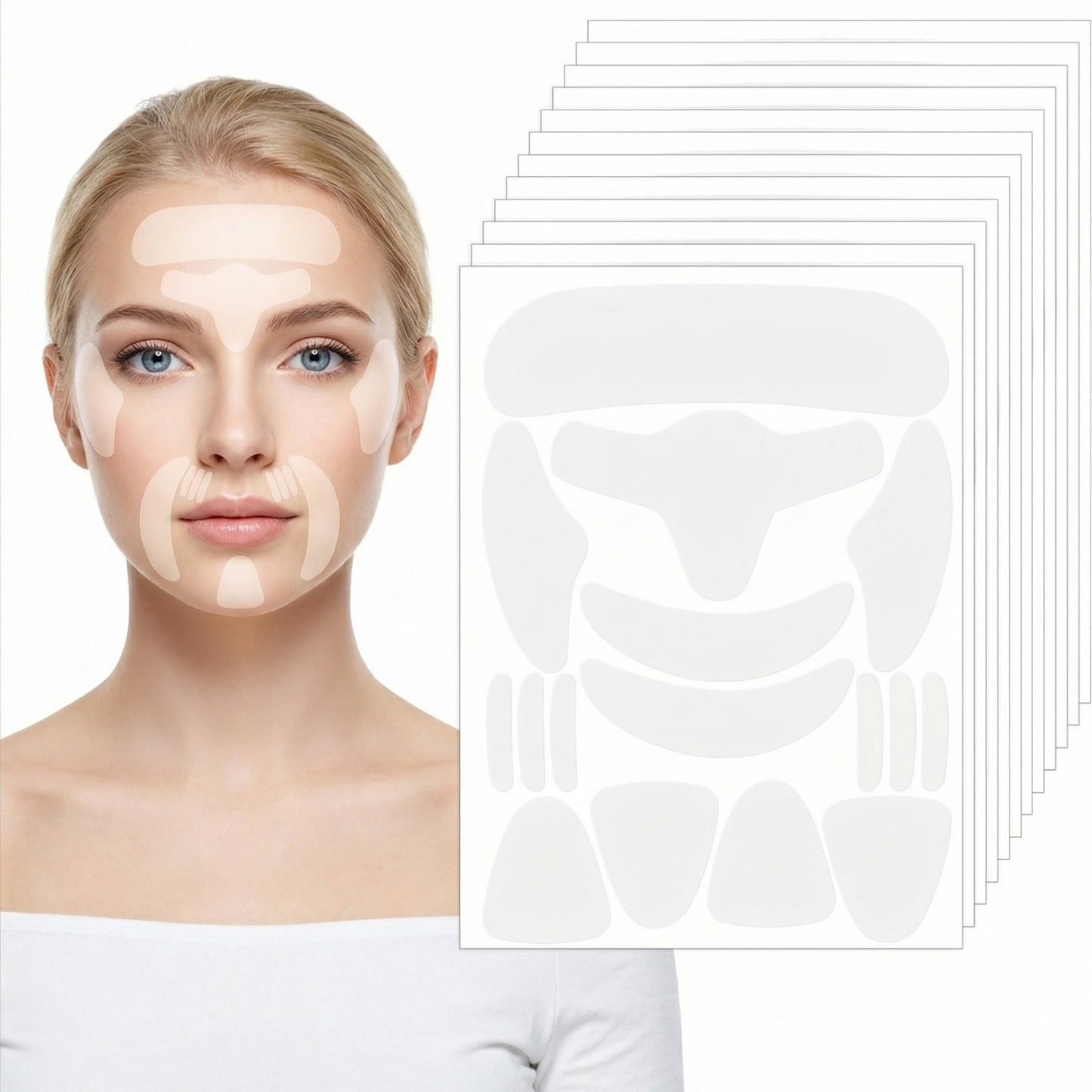 KFHENSOMR Wrinkle Patches 192Pcs Anti Wrinkle Patches Forehead Wrinkle Patches Wrinkle Facial Patches for Sagging Skin Smoothing & Fade Fine Lines Under Remove Wrinkle for Anti Aging