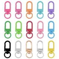 COMNICO 45 Pcs Lobster Claw Clasps,Colorful Lanyard Swivel Snap Hooks Heavy Duty Metal Lanyard Clips 12 Colors Swivel Snap Hooks for Key Chains Purses Straps Bag Charms Zipper Jewelry Making DIY Craft