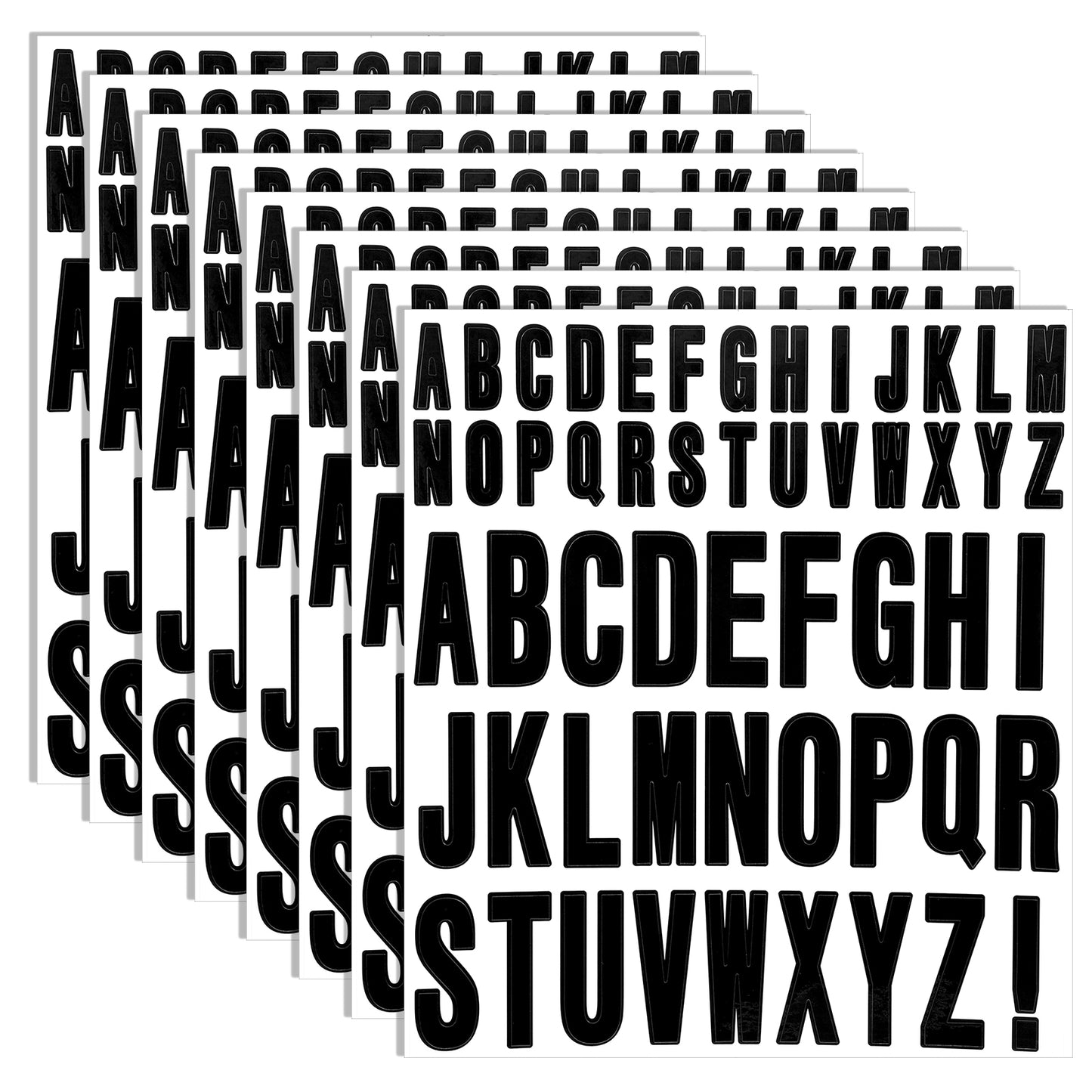 8 Sheets Vinyl Letter Stickers Self Adhesive Alphabet Stickers Waterproof Decals Stick on Letters DIY Mailbox Letters Sticker for Bulletin Board Window Door Sign Bike Laptop Scrapbook Water Bottle