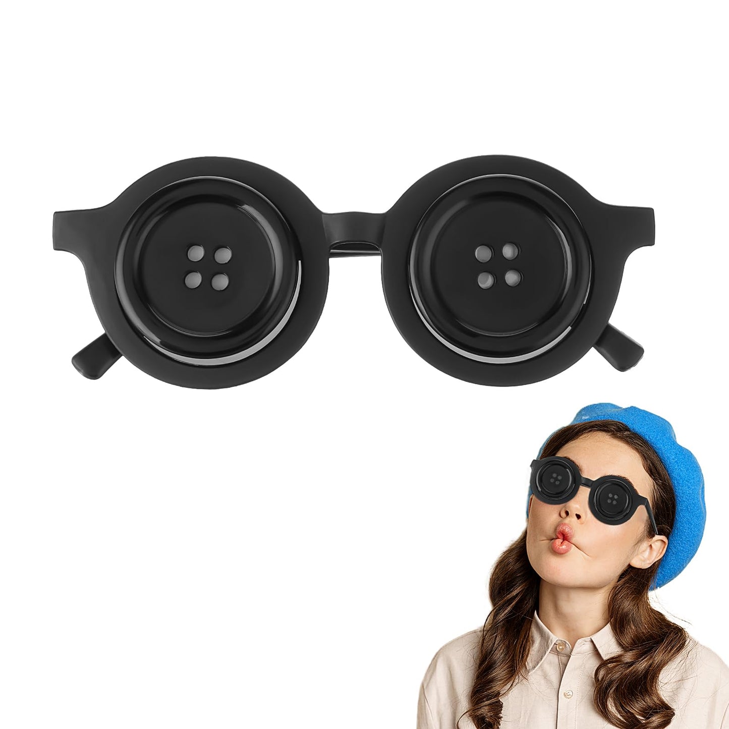 Sibba Halloween Glasses Plastic Sunglasses Picture Framing Supplies Dance Party Button Eyeglass Frame Costume Funny Props Atmosphere Novelty Favor Creative Shooting