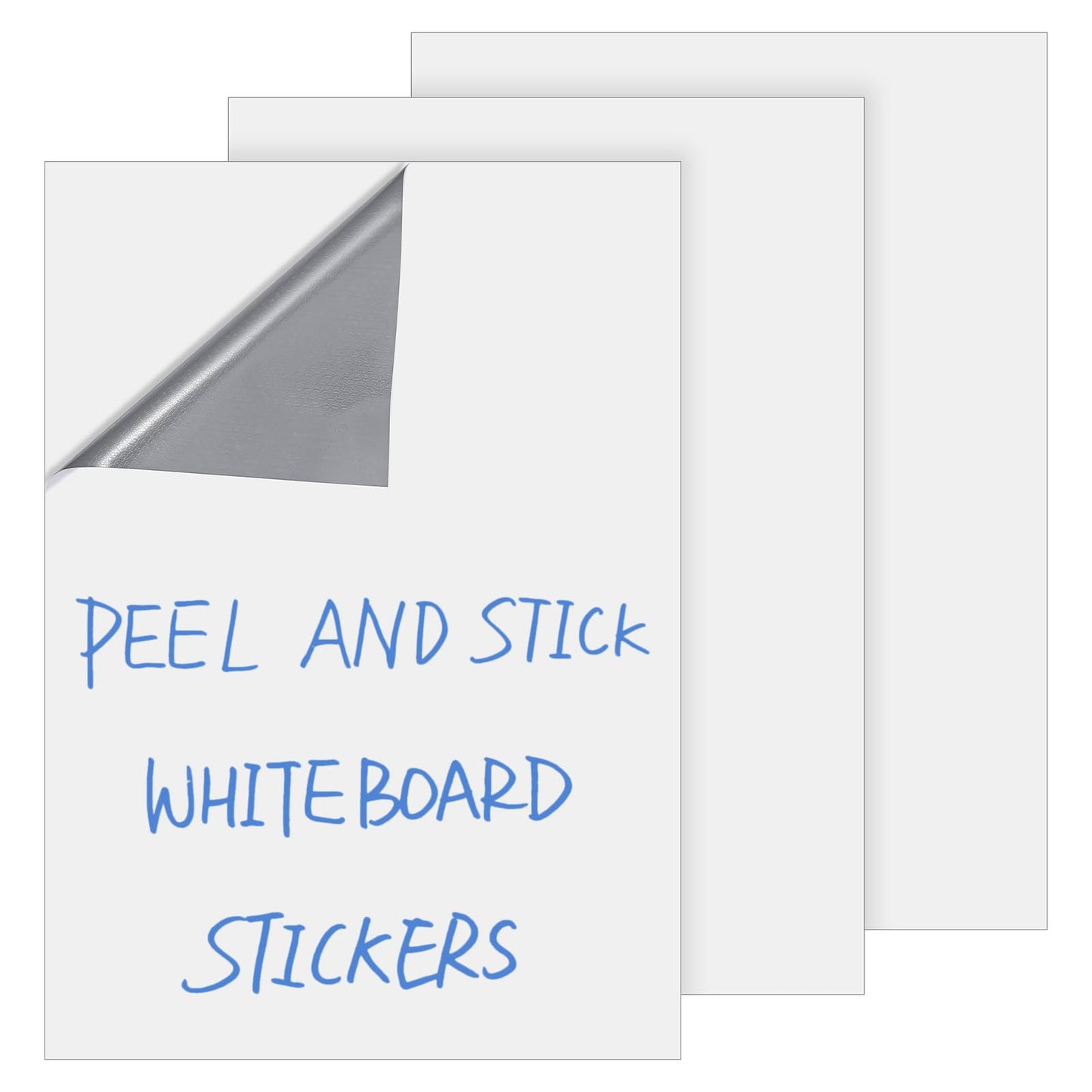 Qianyu 3Pcs Dry Erase Board Sticker Adhesive Whiteboard Wallpaper Decal Magnetic Removable Dry Erase Sheets Wallpaper Peel and Stick White Board Roll Wallpapers for Desk Refrigerator Door Home Office