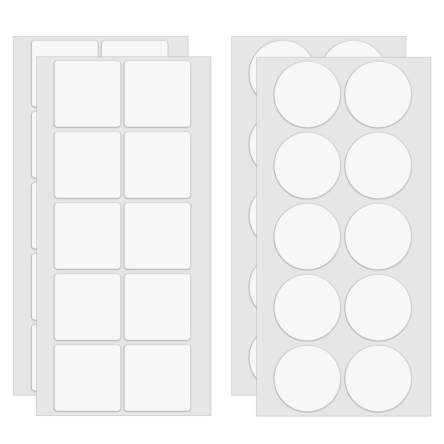 Dimeho 40 Pcs Double Sided Adhensive Dots, Strong Mounting Tape Sticky Dots & Strips, Removable Clear Waterproof Tablecloth Clips Sticky Tape for Poster Hanging Carpet Rug Couch Cushion Decoration