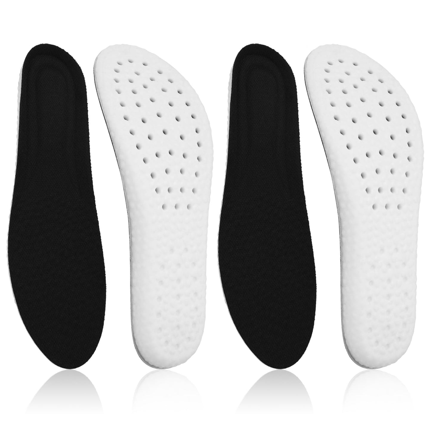 2 Pairs Memory Foam Shoe Insoles, Cropable Shock Absorption Inserts Arch Support Cushioning Sports Insoles Soft Replacement Insoles for Men Women, Providing Shock Absorption and Cushion (UK 10-11)