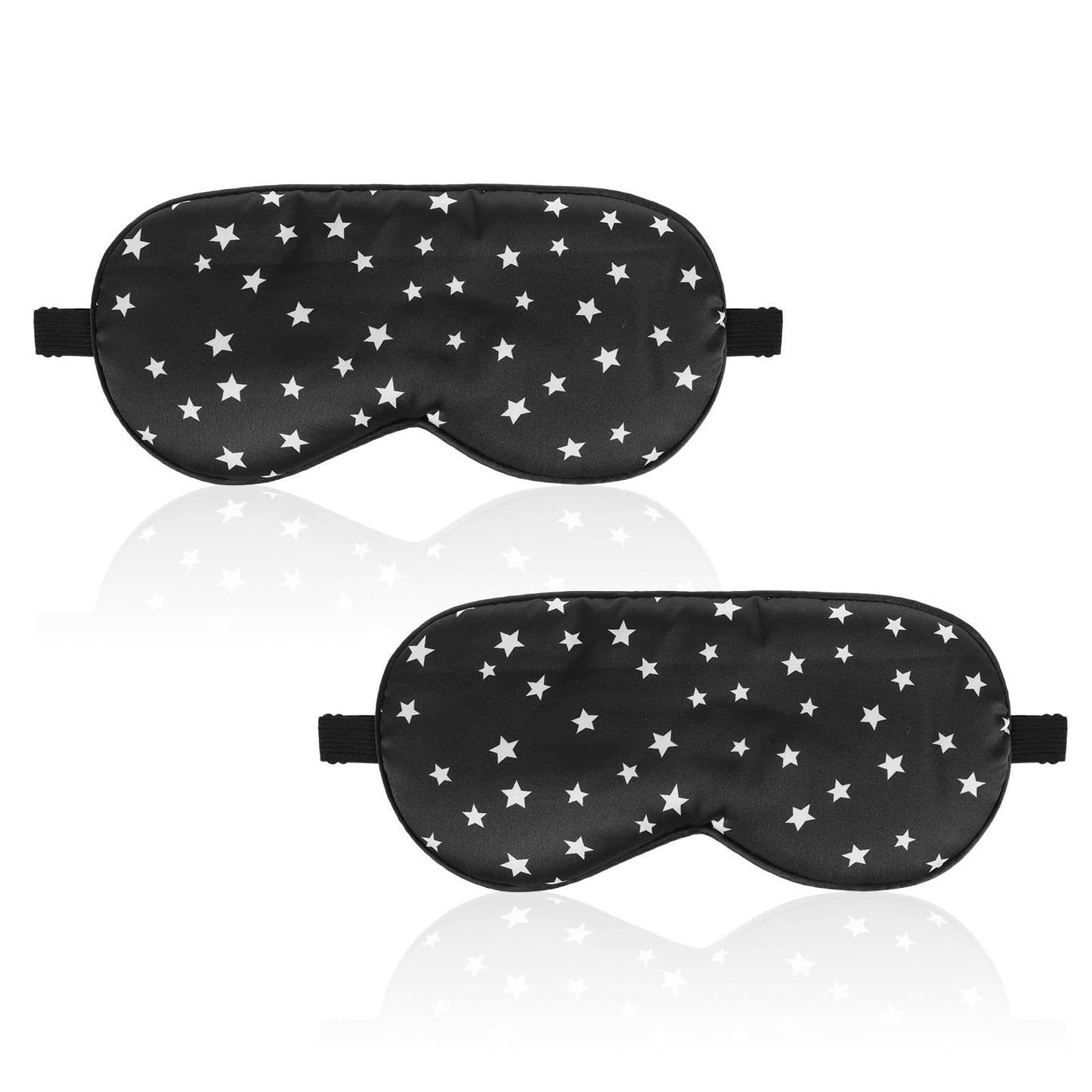 Sleep Mask, 2 PCS Eye Mask for Side Sleeper Imitation Silk Eye MaskSoft Breathable Blackout Eye Cover with Adjustable Straps for Travel Blindfold Meditation Nap Women Men Kids