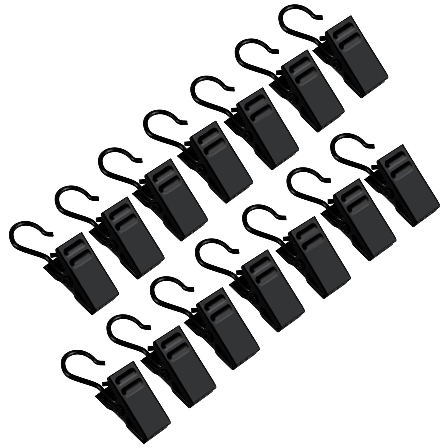 COMNICO 30 PCS Small Curtain Clips Metal Heavy-Duty S Hooks Hangers Clips Art Craft Display for Clip Party Wire Holder Photo Indoor Home Decoration Outdoor Camp