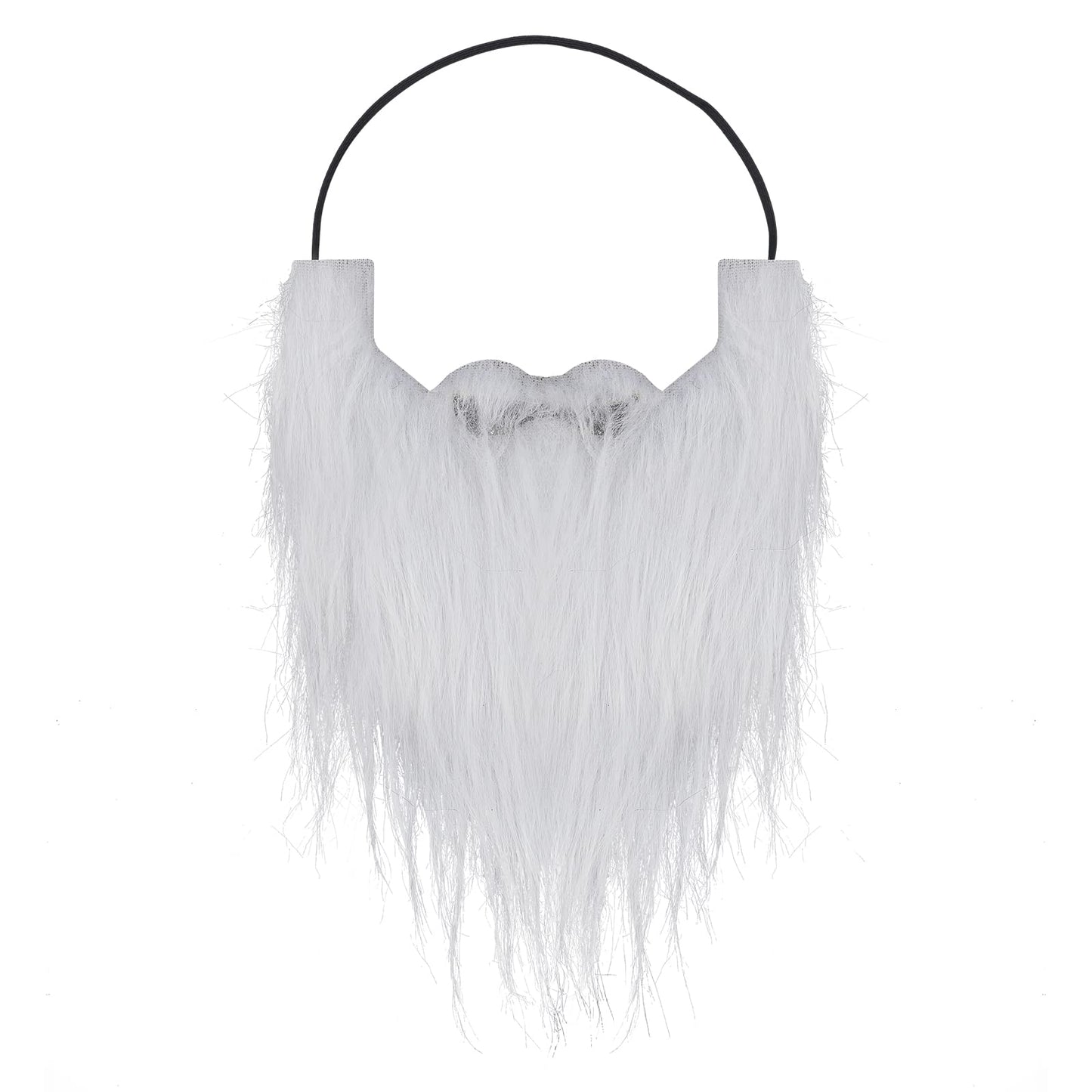 Sibba Party Fake Beard, Fake Mustaches Funny Self Adhesive Novelty Moustache Festival Party costume and Christmas Supplies Decorations Masquerade Party (White)